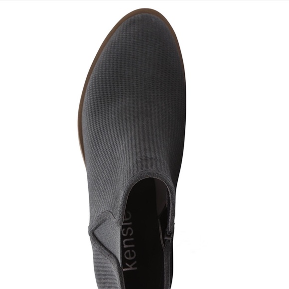 Kensie Gerona Perforated Dark Grey Suede Bootie - Picture 8 of 9